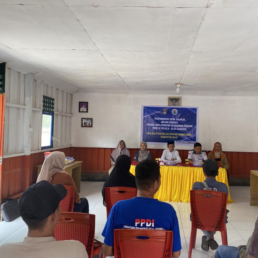 MUSYAWARAH DESA KHUSUS PENGALIHAN KEGIATAN KETAHANAN PANGAN YANG DIKELOLA OLEH BUMDES