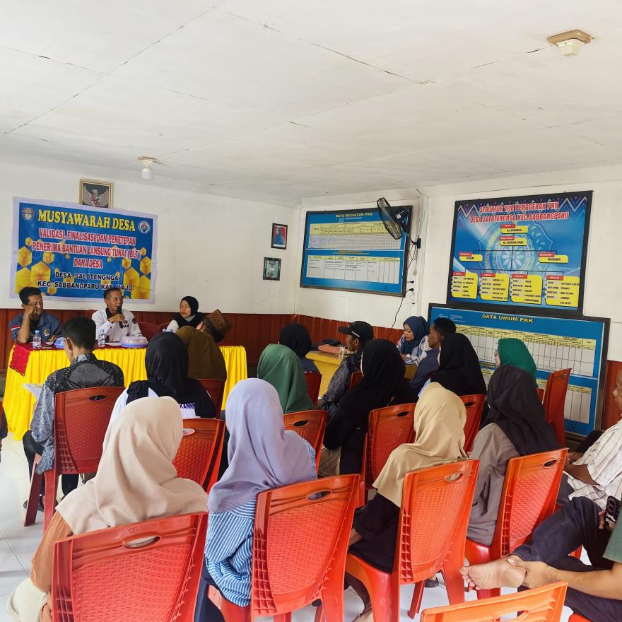 MUSYAWARAH DESA VALIDASI,FINALISASI DAN PENETAPAN BLT DANA DESA