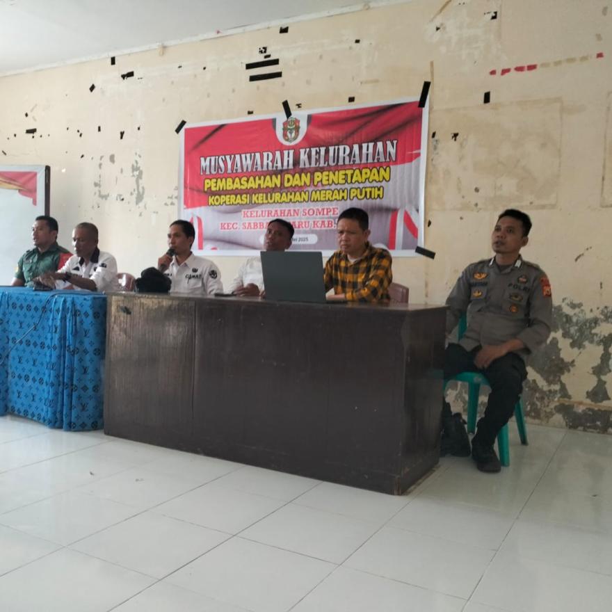 Musyawarah Kelurahan Sompe Bahas dan Tetapkan Koperasi “Merah Putih”