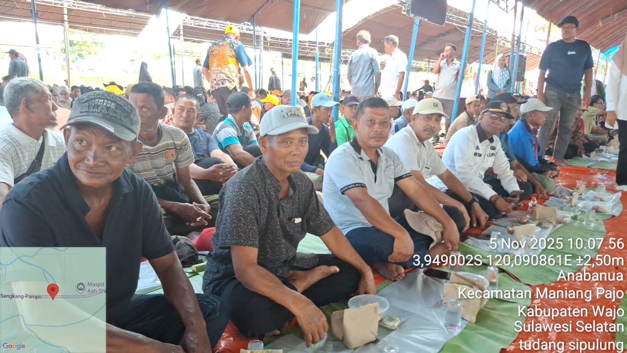 Lurah Sompe Hadiri “Tudang Sipulung” Tingkat Kabupaten Wajo sebagai Ungkapan Syukur Musim Panen 2025